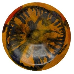 Rich Schmidt Art Bowl 11" Figured Maple Dyed Signed Hand Turned Centerpiece HTF